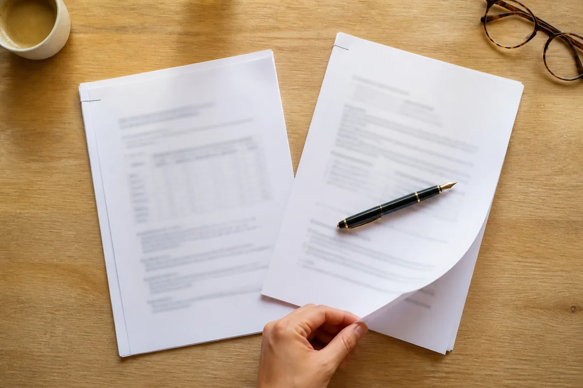 Convention de stage et attestation d assurance posees sur une table avec un stylo